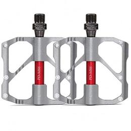 Desert camel Spares Desert camel Bicycle Pedals, Aluminum Alloy Bearing Pedal Road Bike Ultra Light Palin Pedals, Suitable for Mountain Bike Road Bike Riding, Silver, A