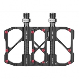 Desert camel Spares Desert camel Bicycle Pedals, Aluminum Alloy Bearing Pedals, Carbon Fiber Bicycles, Palin Pedals, Suitable for Mountain Bike Road Bike Riding, Black, A