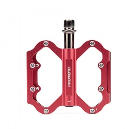 Desert camel Spares Desert camel Bicycle Pedals, Lightweight Aluminum Three Perlin Bearing Bicycle Pedals, Suitable for Mountain Bike Road Bike Riding, Red