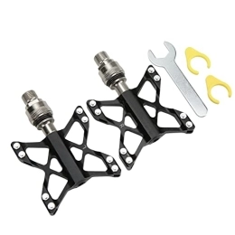 Dewin Spares DEWIN 1 Pair Folding Bike Pedals, Aluminum Alloy Bicycle Quick Release Pedals Anti Skid Folding Bike Bearing Pedals