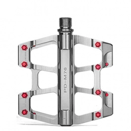 Dfghbn Mountain Bike Pedal Dfghbn Mountain Bike Pedal Lightweight Aluminium Alloy Pedals for MTB Road Bicycle Sealed Bearing Bicycle Pedals (Color : Silver)