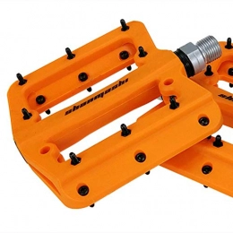 DGKNJ Spares DGKNJ Mountain Bike Pedals Durable Mountain Bike Flat Cycling Road Bike Pedals Fit Most Adult Mountain Road Bikes Bike Bicycle Platform Pedals (Color : Orange, Size : 100x98x20mm)