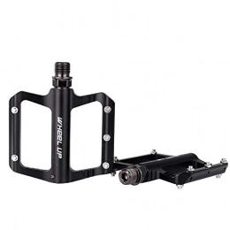 DHTOMC Spares DHTOMC Mountain Bike Pedals Aluminum Alloy Bearing Dead Fly Pedal Anti-skid Pedal Black Bicycle Pedal for MTB Road Bicycle (Color : Black, Size : One size)