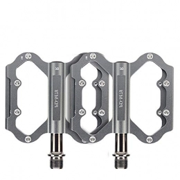 DHTOMC Mountain Bike Pedal DHTOMC Mountain Bike Pedals Mountain Bike Bicycle Pedal Aluminum Alloy Bearing Bearing Pedal Bicycle Bicycle Accessories for MTB Road Bicycle (Color : Gray, Size : One size)