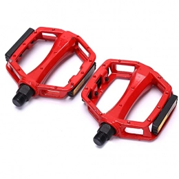 DiJiaXie Mountain Bike Pedal DiJiaXie Bicycle Pedal Bicycle Pedals Mountain Bicycle Aluminum Alloy Footrest Cycling Flat Pedals (Color : Red)