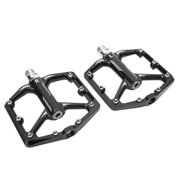 Dilwe Mountain Bike Pedal Dilwe Bike Pedal, Aluminum Alloy Anti Slip Cycling Pedal for Most Mountain Bikes, Road Bikes and Other Models with 1.5cm Threaded Interface, etc(Black)