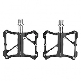 Dilwe Mountain Bike Pedal Dilwe Bike Pedals, 1 Pair Aluminum Alloy Non-Slip Lightweight Bearing Pedals for Mountain Bike Road Bicycle MTB (Black)