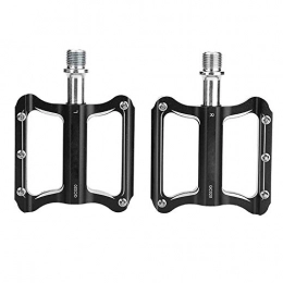 Dilwe Mountain Bike Pedal Dilwe Bike Pedals, 1 Pair Aluminum Alloy Non-Slip Stable Flat Pedals for Mountain Bike MTB Road Bicycle (Black)