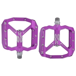 Dilwe Mountain Bike Pedal Dilwe Cycling Platform Pedals, Bicycle Pedals Aluminum Alloy CNC Mountain Bike Pedals for Bicycle Replace for Cycling(Purple)