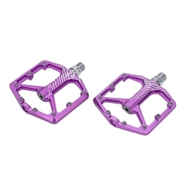 Dilwe Spares Dilwe Mountain Bike Pedal, Integrated and Polarized Treatment Non Slip Bike Bearing Pedals for Mountain Bikes(Purple)