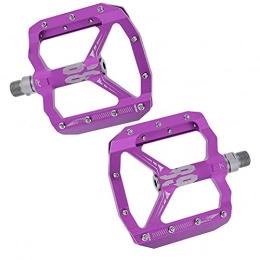 Dilwe Mountain Bike Pedal Dilwe Mountain Bike Pedals, CNC Bicycle Pedals Fully Integrated Cycling Platform Pedals for Cycling for Bicycle Replace(Purple)