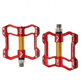 DishyKooker Mountain Bike Pedal DishyKooker Bicycle Pedals Ultralight Aluminum Alloy BMX MTB Mountain Bike Pedal Red goldSpecial size