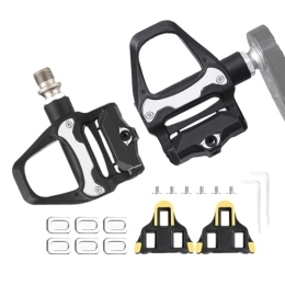 DIXII Road Bike Pedals | Non-Slip Mountain Cycling Pedals,Lock Pedals Compatible Toe Cage Adapters Look Pedals on Indoor Exercise Bike to Toe Cages