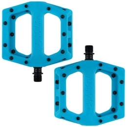 DMR Mountain Bike Pedal Dmr V11 Flat Mountain Bike Pedals - Blue / Black, Steel Axle / Pair Lightweight Nylon Composite Plastic MTB Cycling Part Downhill Freeride Ride Trail Dirt Jump Cycle Wide Platform Tuneable Pin Grip