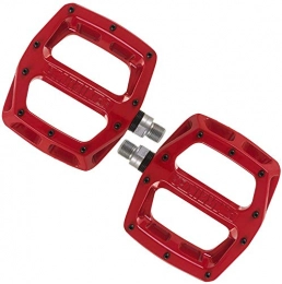 DMR Spares Dmr V12 Flat MTB Pedals - Red / Mountain Biking Bike Bicycle Cycling Cycle Wide Platform Dirt Jump Trail Enduro Freeride Downhill Grip Nylon Part Riding Ride Cro-mo Axle Pair Sticky Pin