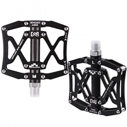Doherty Spares Doherty 1 Pair Bicycle Pedals, 9 / 16 Inch Axle CNC Aluminium MTB Pedals with 3 Sealed Bearings Non-Slip Pedal for E-Bike Mountain Bike Road Bike