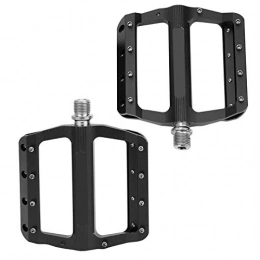 Dpofirs Mountain Bike Pedal Dpofirs JT02 Mountain Bike Pedals, Aluminum Alloy Bearing Pedals Kit for Mountain Bikes, 8 Nail Post Type Anti-slip Spike, 0.3 Inch 0.5 Inch Axle(black)