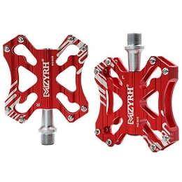 Dreamworldeu Spares DREAMW Orldeu MTB Pedals Road Mountain Bike Bicycle Pedals 9 / 16Pedals Bicycle Pedals Ball Bearing Lightweight Aluminum, red