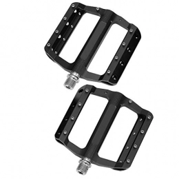 Drfeify Spares Drfeify Metal Bike Pedals, Lightweight Flat Bicycle Pedal Sets Aluminum Alloy Mountain Bicycle Pedals(Black)