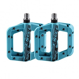 DriSubt Black/Blue/Red Bike Pedals New Nylon Fiber Antiskid Durable Bicycle Cycling Pedals Mountain Road Bicycle pedal Machined 3 Bearing Anodizing (Blue)