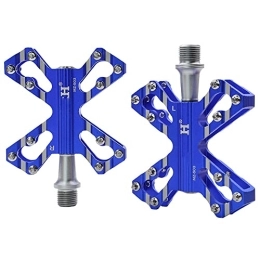DSFHKUYB Mountain Bike Pedal DSFHKUYB Bicycle Cycling Bike Pedals, Aluminum Antiskid Durable Mountain Bike Pedals Road Bike Hybrid Pedals with Sealed Bearing Pedals, Blue