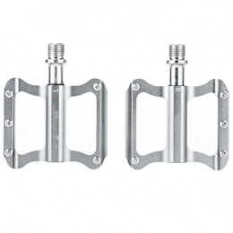 DSFHKUYB Spares DSFHKUYB Bike Pedal, 2 pair Mountain Pedals MTB Aluminum Alloy Bike Pedals, Lightweight Non-Slip Bicycle Platform Pedals for MTB, 9 / 16-Inch Cr-Mo Steel Spindle, Silver