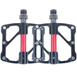 DSFHKUYB Spares DSFHKUYB Bike Pedals 2 Pair Aluminium Alloy Flat Bicycle Pedals Anti-skid Mountain Bike Pedals Cycling Platform Pedals, Black