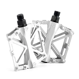 DSFHKUYB Spares DSFHKUYB Bike Pedals Aluminum Alloy Mountain Bike Pedals Impact-Resistant Anti-Slip Road Bike Pedals Wide Flat Platform Pedals Accessories, White