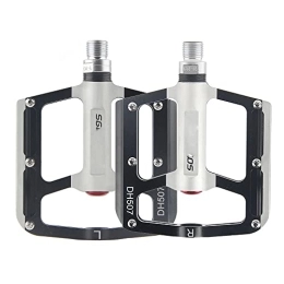 DSFHKUYB Mountain Bike Pedal DSFHKUYB Cycling Bike Pedals, Light Aluminium Non-Slip MTB Pedals with 3 Sealed Bearings, Wide Platform Bicycle Pedals for Mountain Bike, Black