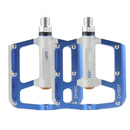 DSFHKUYB Mountain Bike Pedal DSFHKUYB Cycling Bike Pedals, Light Aluminium Non-Slip MTB Pedals with 3 Sealed Bearings, Wide Platform Bicycle Pedals for Mountain Bike, Blue