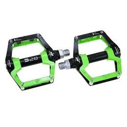 DSFHKUYB Mountain Bike Pedal DSFHKUYB Magnesium Alloy Bike Pedals 9 / 16 Inch Spindle Bearing Mountain Bike High-Strength Non-Slip Super Light Flat Platform for Road Bicycle, Green