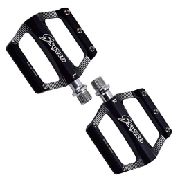 DSFHKUYB Spares DSFHKUYB Mountain Bike Pedals, Aluminum Alloy Road Flat Bicycle Pedals, Sealed Bearing Lightweight Colorful Metal Cycling Pedal, black