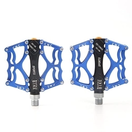 DSFHKUYB Mountain Bike Pedal DSFHKUYB MTB Pedals Road Bike Pedals Aluminum Alloy Spindle with Sealed Bearing Anti-Skid And Stable Mountain Bike Flat Pedals for Mountain Bike, A Pair, Blue