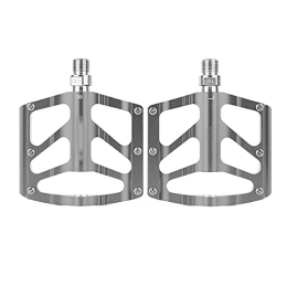 DSMGLSBB Mountain Bike Pedal DSMGLSBB Bicycle Pedal, 3 Bearings Bicycle Pedal, Aluminum Alloy with DU Sealed Bearing CNC Machined for Road Mountain BMX MTB, Silver