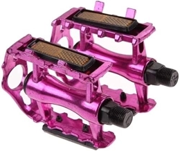 DUCOBU Mountain Bike Pedal DUCOBU Road and mountain bike pedals, Bike Pedals, Sealed Bearing Pedals, Ultralight Bike Bicycle Pedals MTB Bike Part Pedal Cycling Aluminum Alloy Ultra-Light Hollow Flat Cage Pedals(Color : A Pink)