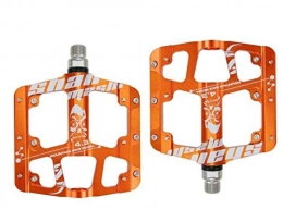 DUNRU Spares DUNRU Bike Pedal Aluminum Alloy Sealed 3 Bearing Anti-slip Bicycle Pedals Flat Foot Ultralight Mountain Bike Pedals MTB Bicycle Parts Road Bike Pedals (Color : Orange)