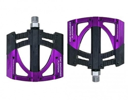 DWSLY Spares DWSLY Bicycle mountain bike pedal MTB Bike Platform 3 Bearings Road Bike Pedals Ultralight Mountain Bicycle Pedal Accessories Suitable for mountain bikes, folding bikes (Color : Purple)