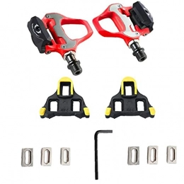 Eaarliyam Spares Eaarliyam Bicycle Cycling Bike Pedals, New Aluminum Antiskid Durable Mountain Bike Pedals Road Bike Hybrid Pedals For Universal Mountain Bike Road Bike Trekking Bike (Red) Outdoor accessories