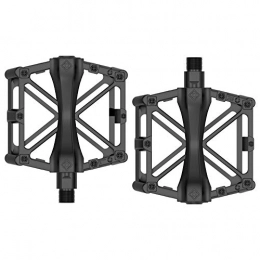 ElecMate Bike Pedals Mountain Bike Pedals Aluminum Alloy Bicycle Pedals, 9/16 CNC Machined Large Platform and Antiskid-Black