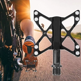 Emoshayoga Spares Emoshayoga Aluminium Alloy Mountain Road Bike Lightweight Pedals High durability Pedals Bicycle Replacement Tool High robustness wear-resistant for Home Entertainment(black)