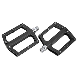 Eulbevoli Spares Eulbevoli Mountain Bike Pedals, Integrated Cutting Process Bicycle Platform Flat Pedals 14Mm Universal Threaded Port 2Pcs Lightweight for Mountain Bike for Riding(red)