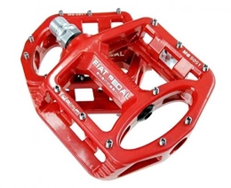 Evetin Spares Evetin 5051-1 Ultra Light Magnesium Pedals for Mountain Bike, BMX Mountain Bike, Road Bike, Universal 9 / 16", Red
