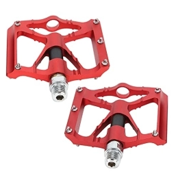 Evonecy Spares Evonecy Mountain Bike Pedals, Non‑Slip Pedals Convenient Lighter Weight Waterproof and Dustproof Integrated for Riding(red)