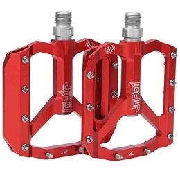 EVTSCAN Spares EVTSCAN Aluminum Alloy Bicycle Pedals for Road or MTB Bike, 3 Bearing Non Slip Mountain Bike Pedals(Red)