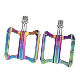 F Fityle Spares F Fityle 1Pair Bicycle Pedals Metal Flat Platform 9 / 16" Inch 14mm for Road Mountain Bike