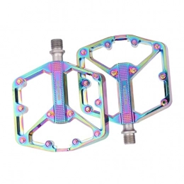F Fityle Mountain Bike Pedal F Fityle Bicycle Pedals Road Mountain Bike Pedals 9 / 16 Aluminum Alloy Flat Platform Bearing Pedals - Colorful