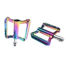 F Fityle Bike Pedals 9/16 Sealed Bearing Sturdy Structure Ultralight Weight Mountain Bike Pedals Alloy Bicycle Pedals - Multicolor