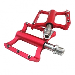 F Fityle Spares F Fityle Bike Pedals 9 / 16 Sealed Bearing Sturdy Structure Ultralight Weight Mountain Bike Pedals Alloy Bicycle Pedals - Red