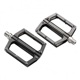 F Fityle Mountain Bike Pedal F Fityle Road Bike Pedals 9 / 16 Sealed Bearing Mountain Bicycle Flat Pedals Lightweight Aluminum Alloy Wide Platform Cycling Pedal for BMX / MTB -Platform Pedal - Black, 98x92x16mm
