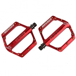 FCSW Mountain Bike Pedal FCSW Bike Pedals, Bicycle Pedal 3 Palin Bearing Road Bike Aluminum Alloy Pedal Mountain Bike Pedal (color : RED)